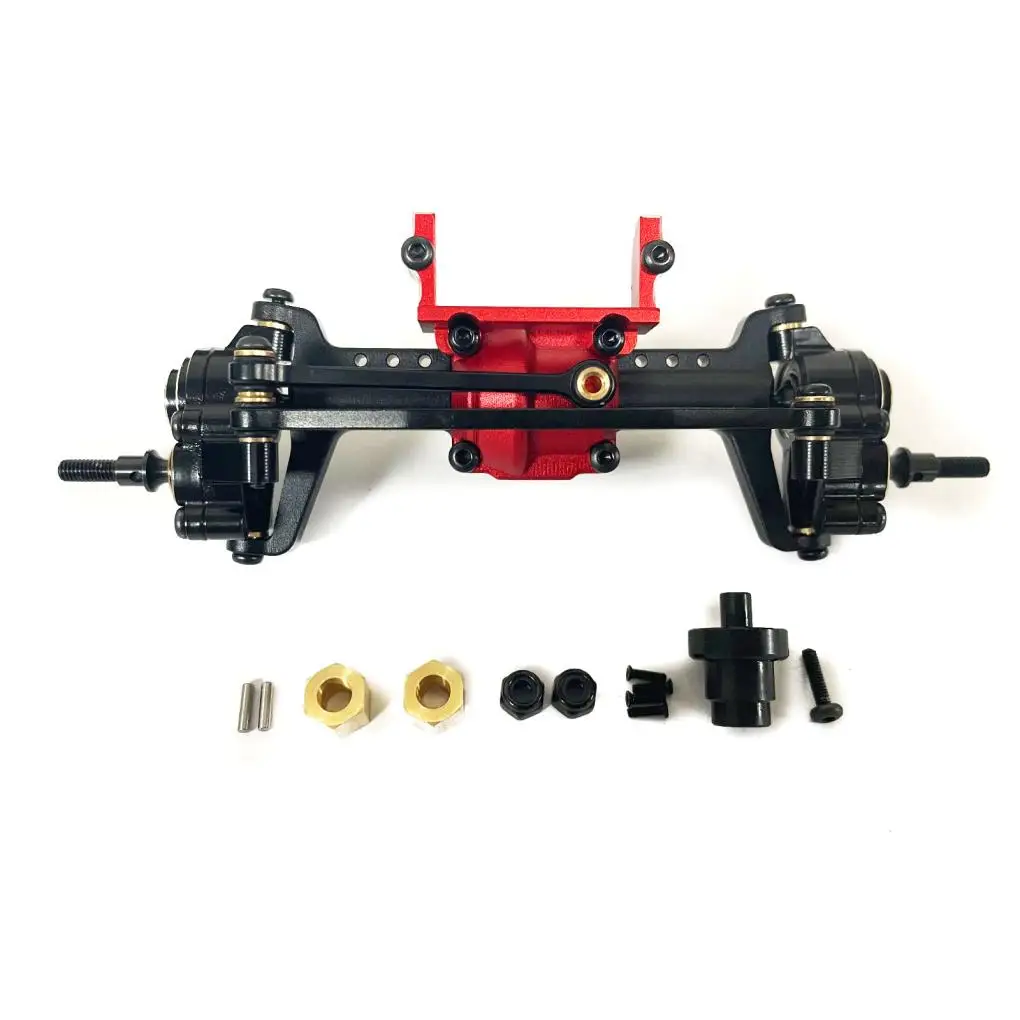

RCGOFOLLOW Aluminum Alloy CNC Front Axle Better Stability Rc Front Axle For 1/24 Rc Front Axle FMS FCX24 RC Car Part Black