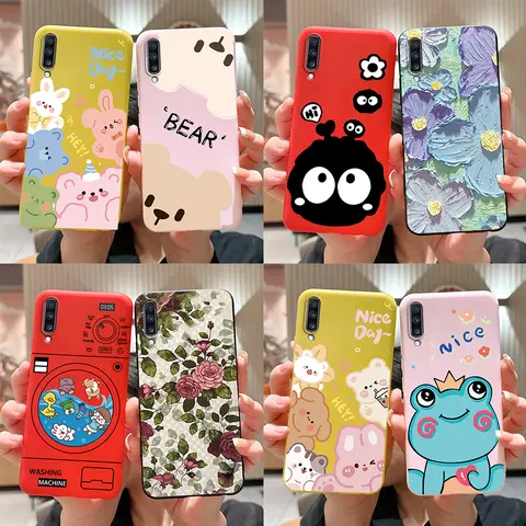 Capa para samsung galaxy a70 caso elegante pintado flor à prova de choque tpu macio silicone capa de telefone para samsung a70 a 70 a705f caso