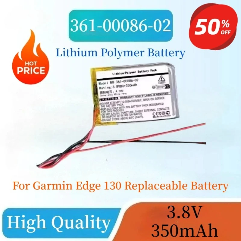 

New High Quality 361-00086-02 GPS Replaceable Lithium Polymer Battery 3.8V 350mAh For Garmin Edge 130