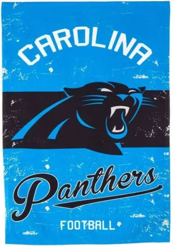 Carolina Panthers Premium Garden Flag Banner, Double Sided, Linen, Vintage...