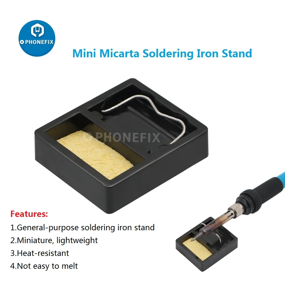 Mini Micarta Electric Soldering Iron Stand Holder for BGA Soldering Station Welding Stand With Clean Sponge Tool Accessories