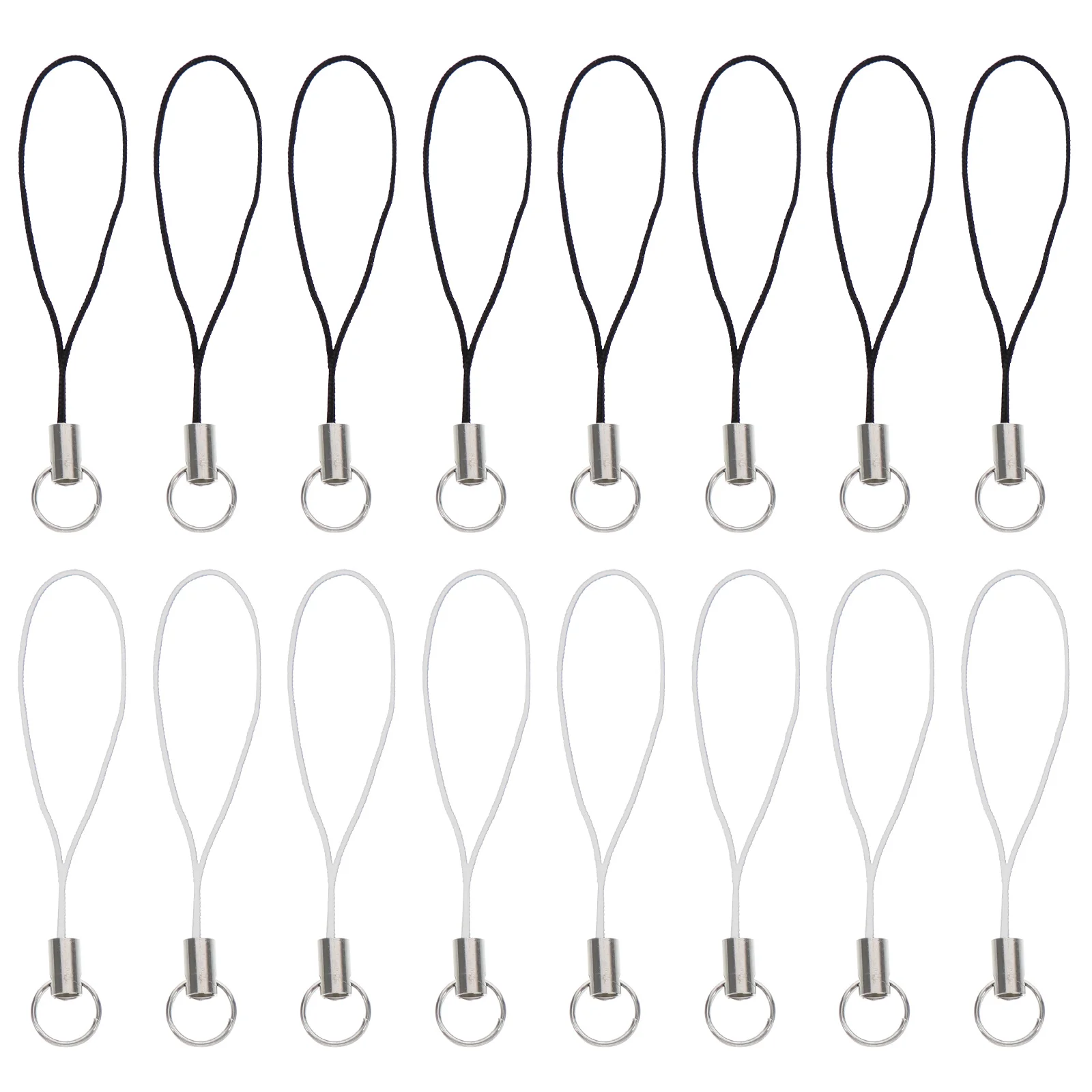 

200 Pcs Mobile Phone Straps Security Lanyards for Keychain Cell Manual Accessory Replacement Hanging Ropes Iron Aluminum