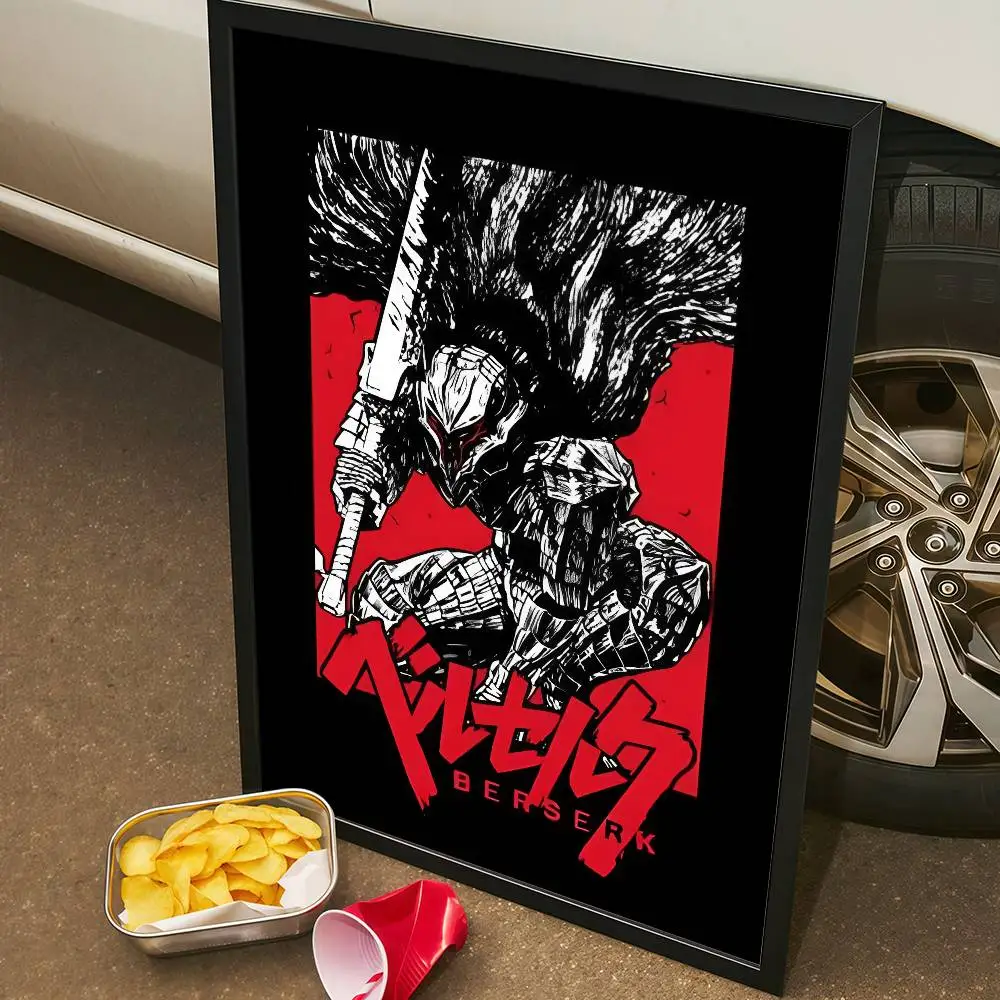 الرجعية أنيمي Berserk مانغا الكلاسيكية أنيمي المشارك للماء ورقة ملصق مقهى بار غرفة جدار ديكور