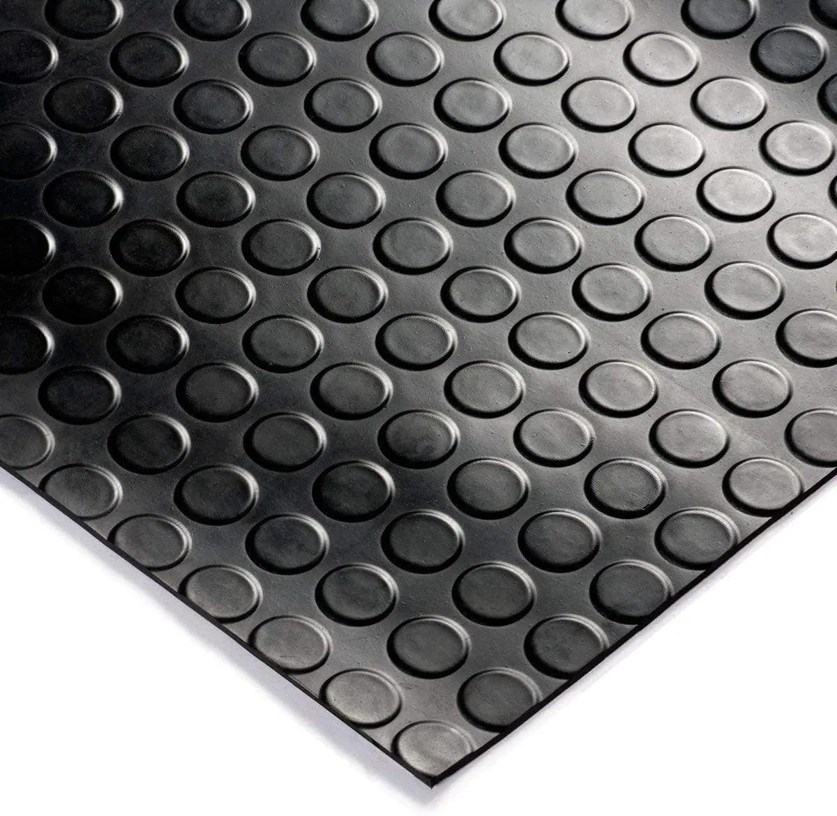 Suelo Antidelizante Negro de Caucho de 1,5 Milímetros- Recubrimiento de Suelo para Gimnasios, Talleres, Base para Electro