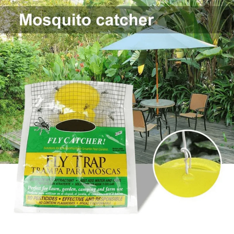 Hanging Fly Trap Disposable Insect Bug Attract Fly Catcher Bag Mosquito Trap Catcher Wasp Fly Killer Flie Trap for Outdoor