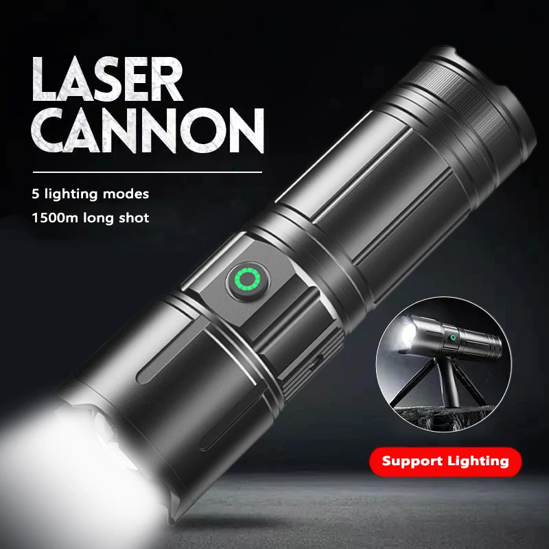 

Ultra Powerful Flashlight High Power LED Tactical Torch With USB Charging Rechargeable Fishing Camping Outdoor Survival Lights