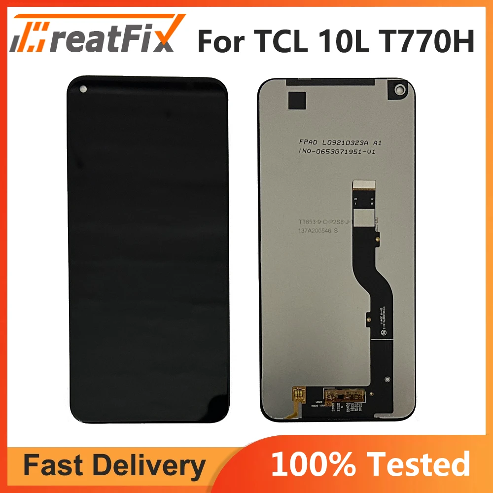 Pantalla Lcd original probada, digitalizador de repuesto para TCL 10L, 10 Lite, 10 Lite, T770H, T770B