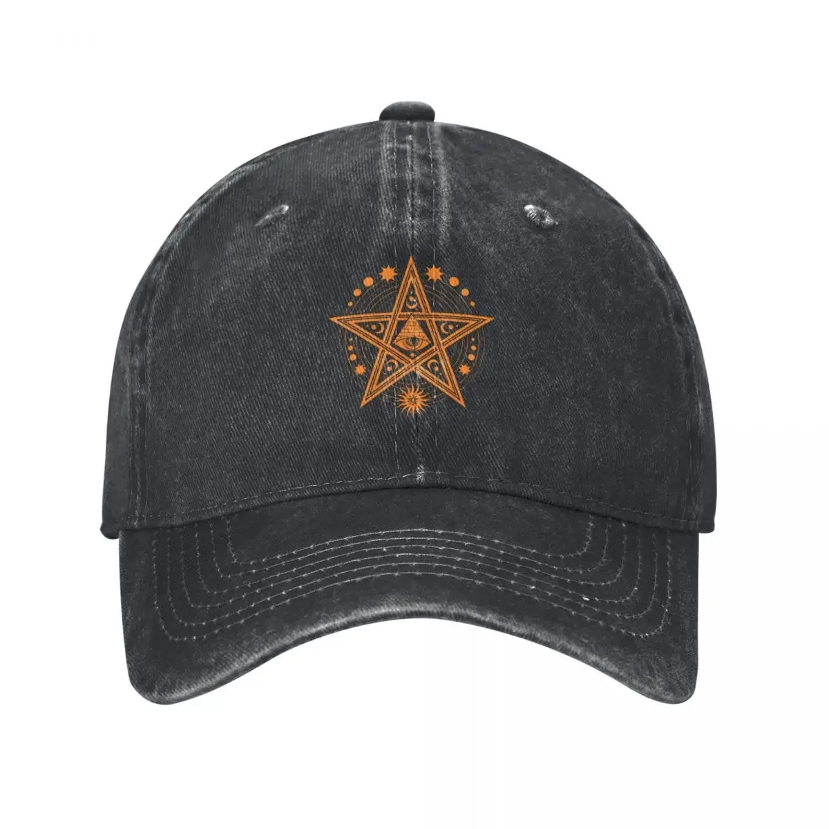 Pentagram Satanic Occult Sign Baseball Cap Rugby Hat Man For The Sun Mountaineering hard hat Mens Caps Women's