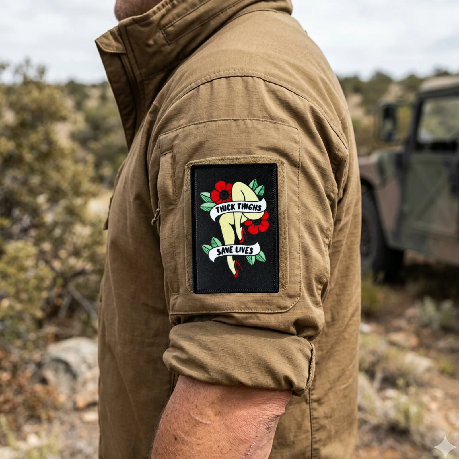 Thick Thighs Save Lives Printing Patch Tactical Vest Hook and Loop Badge Backpack Morale Stickers Armband Patches for Clothing
