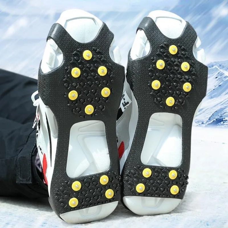 S-XL10 Studs Anti-Skid Ice Snow Gripper Spike Winter Climbing Shoes Anti-Slip Ice Grips for Shoes Boots Snow Cleats Crampones