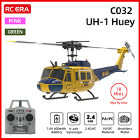 RC ERA RC Helicopter C032 1:48 Scale Huey Helicopter UH-1 6-axis Gyro 6 Channel 3D Brushless Motor Remote Control Aircraft