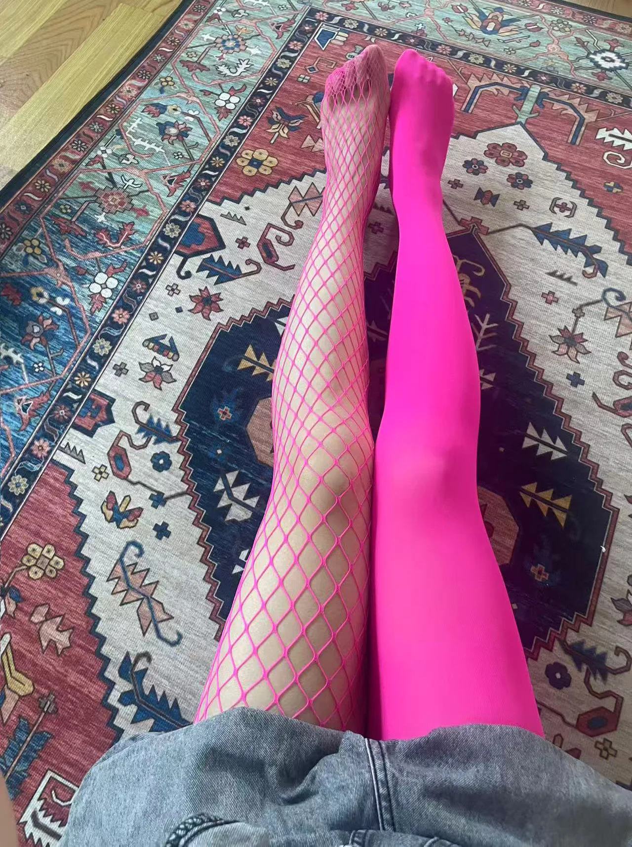 2026 Frühjahr/Sommer Damen 80D D-Strumpfhose, einbeinige Netzstrumpfhose, asymmetrische Strumpfhose, kombinierbare Strumpfhose – Detail 19