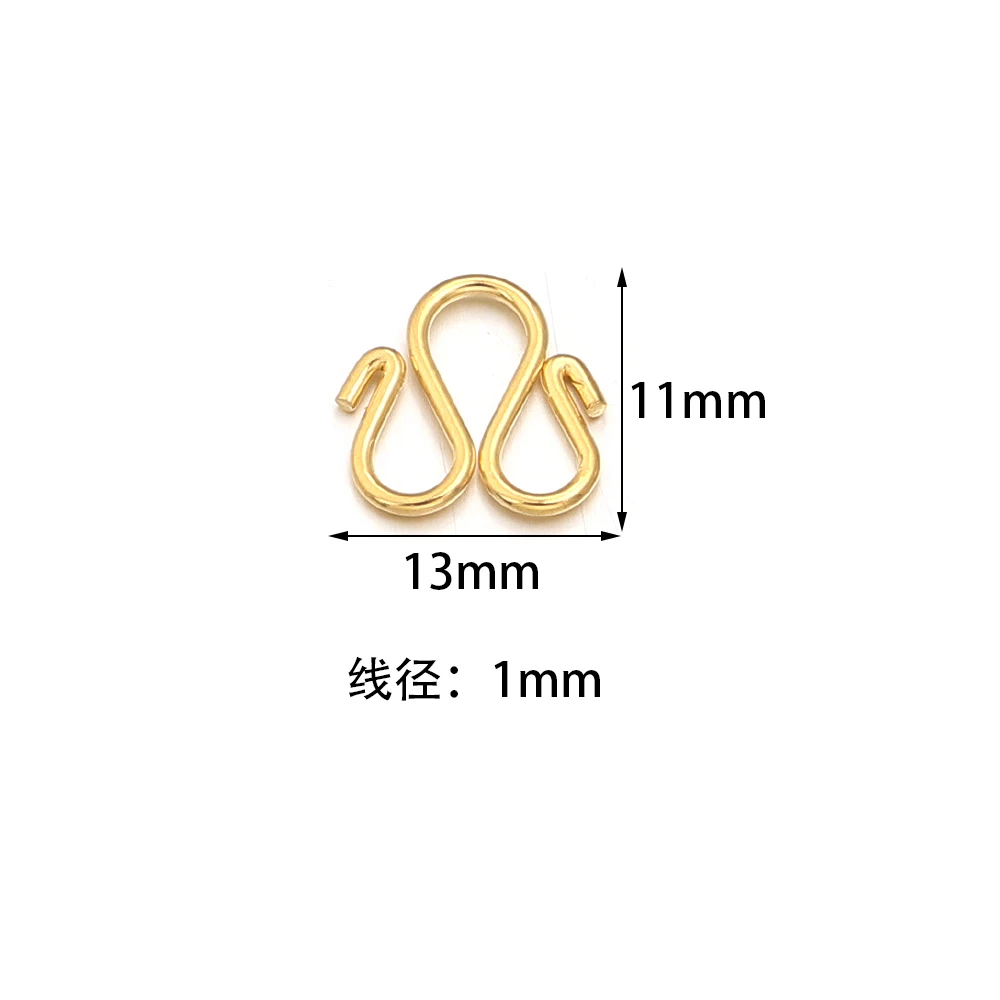 10/20 قطعة الفولاذ المقاوم للصدأ ث شكل نهاية المشابك السنانير قلادة سوار المشابك موصلات DIY بها بنفسك مستلزمات صناعة المجوهرات بالجملة #2