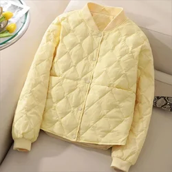 Abrigo acolchado de manga larga para mujer, Parkas de color cálido, chaqueta cómoda, informal, suelta, moda coreana, invierno, nuevo