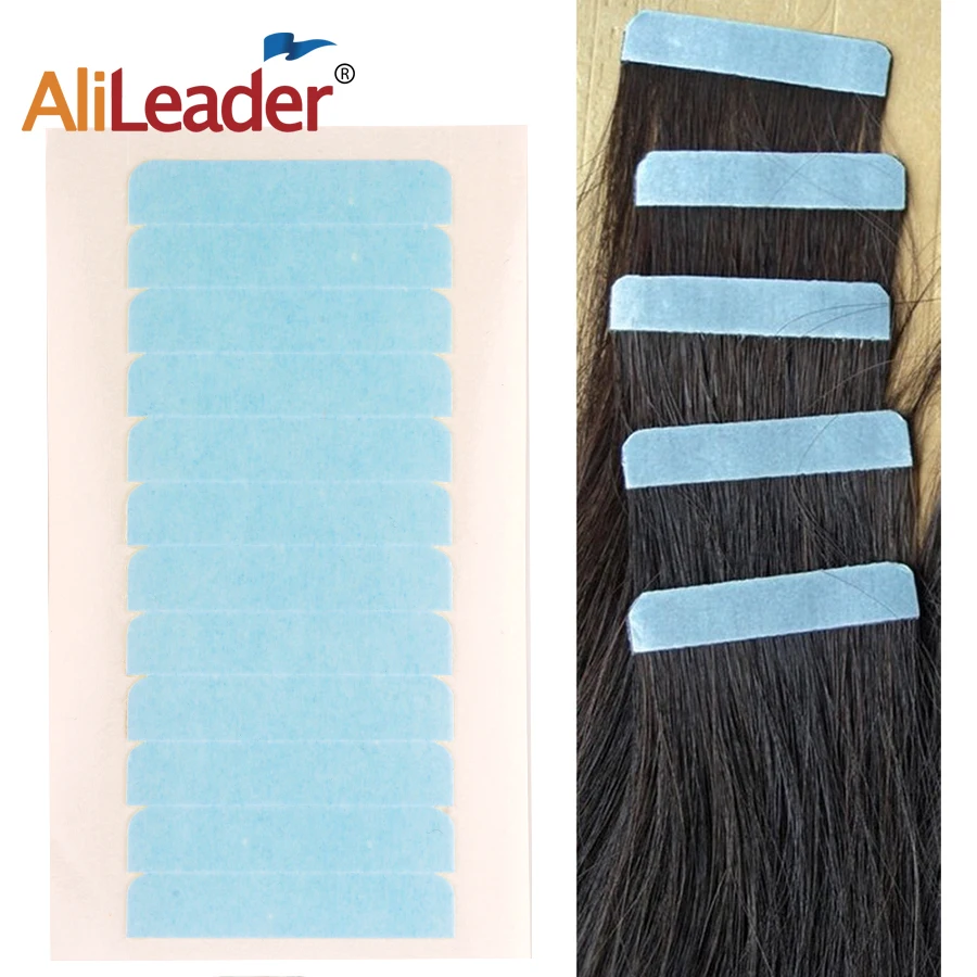 Alileader – ruban adhésif Double face résistant et imperméable pour Extension de cheveux/dentelle/toupet, 5 feuilles, 60 pièces