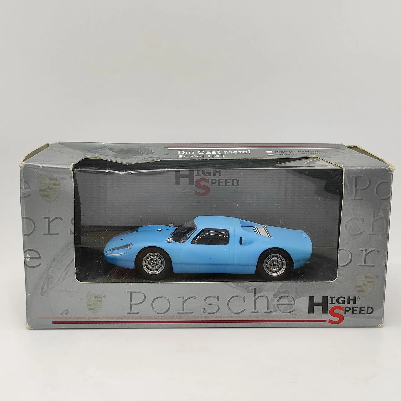 

Paint Yellow Diecast HICH SPEED 1:43 Scale Porsche 904 Carrera GTS Blue Alloy Car Model Collectible Toy Gift Souvenir Display