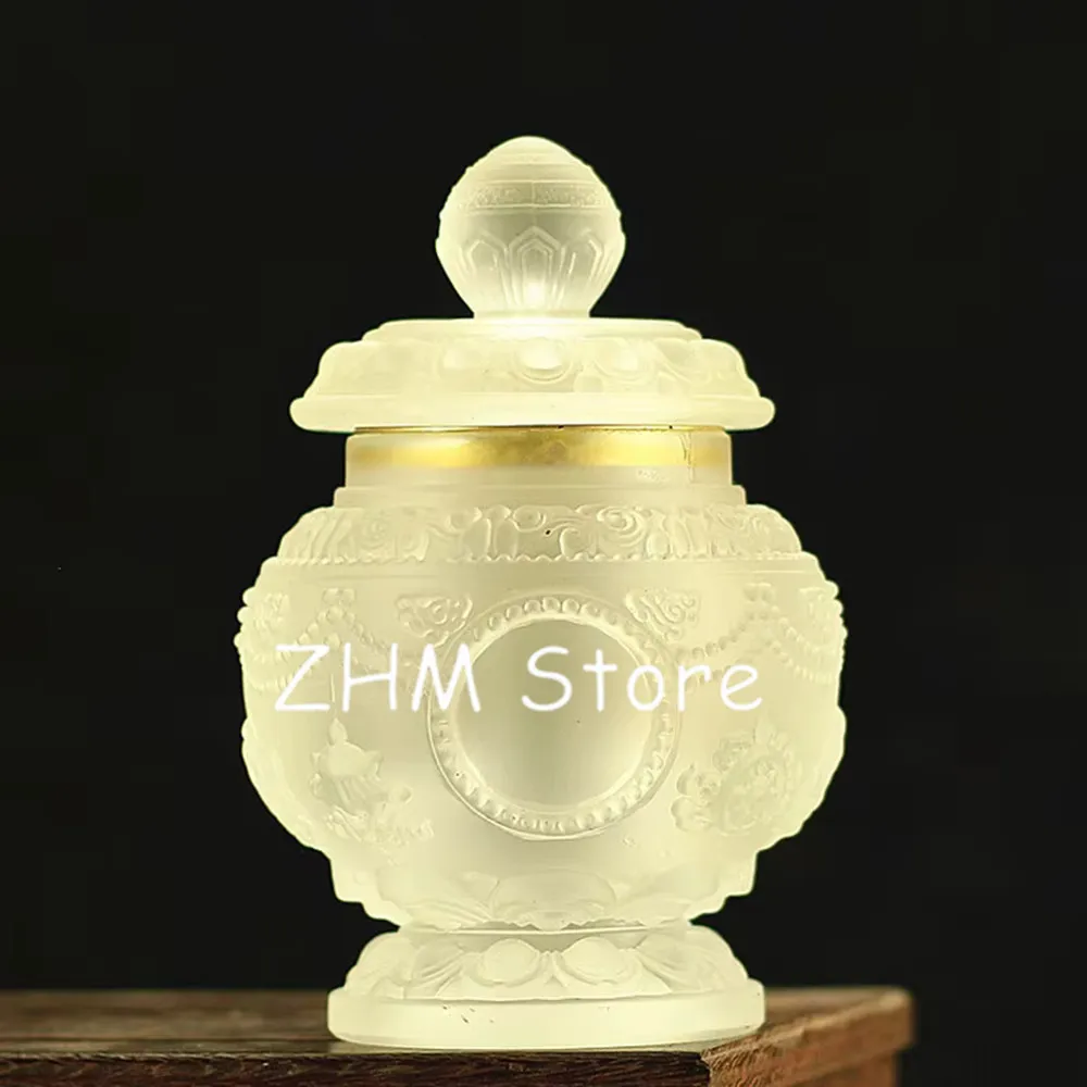 Discover the Charm and Symbolism of the 13cm Tibetan Tranic Resin Eight Auspicious Symbol Ruyi Bottle 13cm Tibetan Tranic Supplies Resin Eight Auspicious Symbol Ruyi Lucky Decorate Treasured Bottle