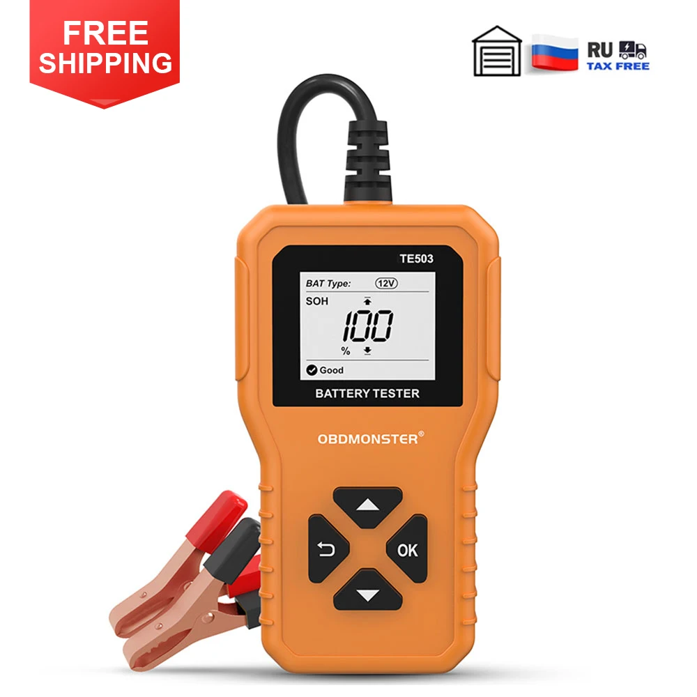 

OBDMonster BM550 Car Battery Tester 6V 12V 24V 100-2000 CCA Battery System Detect Auto Battery Analyzer Car Battery Tool