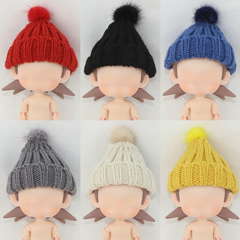 

Doll Accessories For 1/8 Doll Ornament Decor Multicolored Knitted Hats Toy Costumes Design Can Be Paired With Clothes