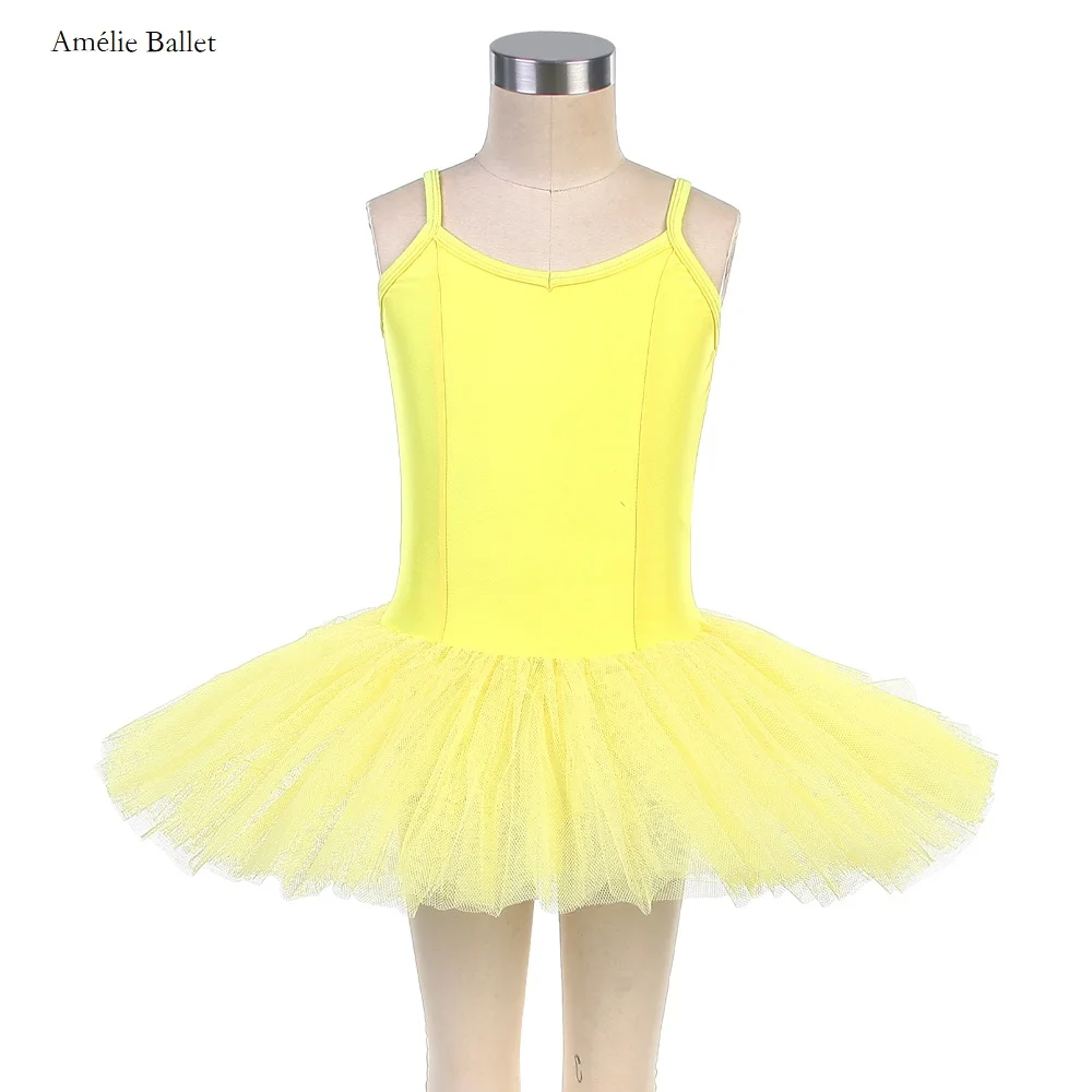 Azul Spandex Ballet Dance Tutu para Meninas, Bailarina Stage Show Costume, Kids Vestidos Performance, 5 Cores Disponíveis, 17050