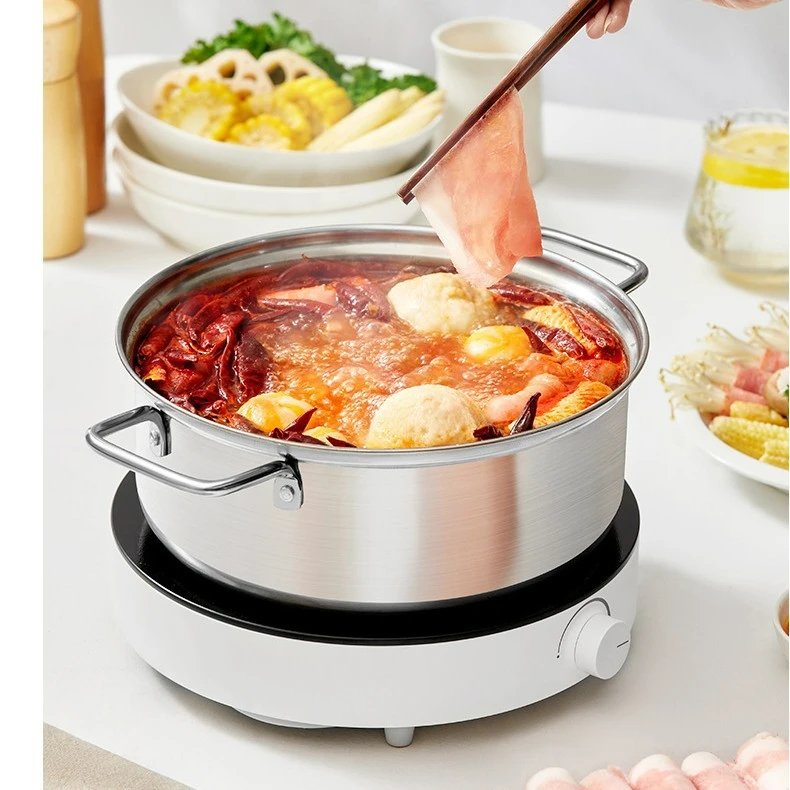Multifunctional induction cooker mini small does not occupy an area of household dormitory round hot pot stir-fry high power