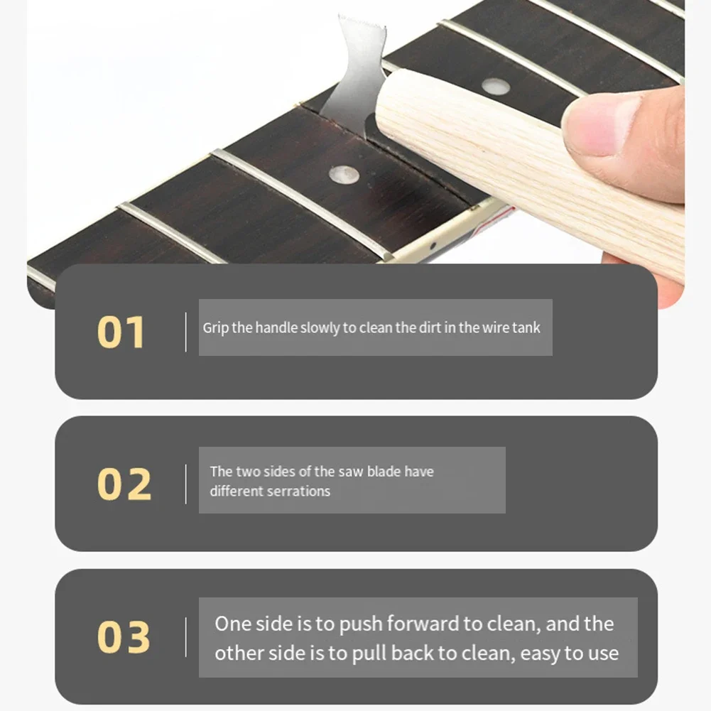 For Acoustic Guitar Acoustic Guitar Fret Tool For Luthiers Color Wooden Silver Precision Work Thin Blade Easy To Handle