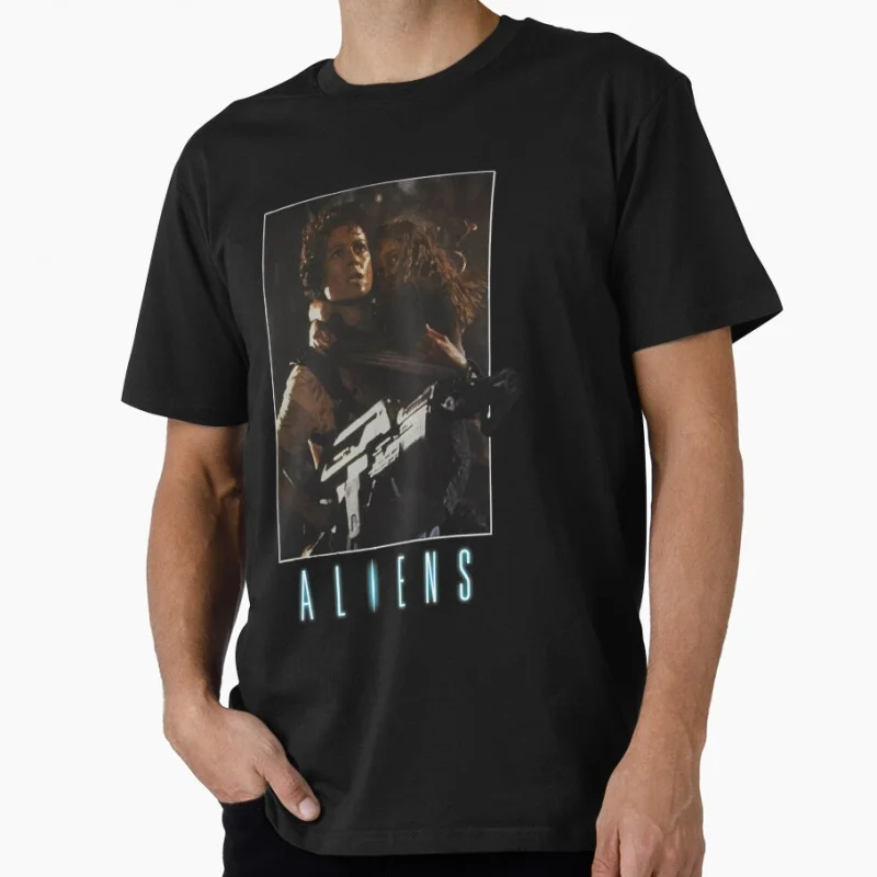

Ripley & Newt 80s vintage Horro movie Alien Hells warrior Sacry Space Monster hunter Xenomorph Gift T-shirt Large size Tops