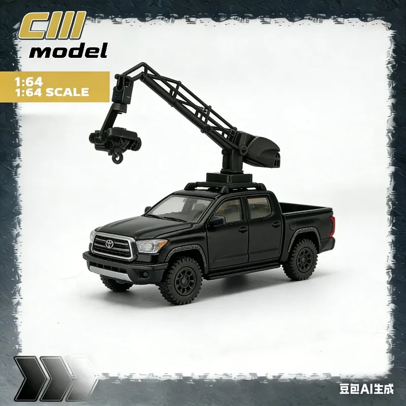 

CM1/64 Toyota Tundra Photography Vehicle/Rental Car Simulation Static Alloy Car Model, Boys' Gift Toy Collection Decoration Item