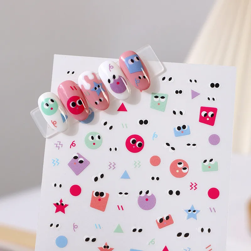 New Hot Kawaii Little Cat Dog Funny Nail Stickers Cartoon Cute Waterproof Nail Sliders Korean Japanese Nail Art Manicure Decors