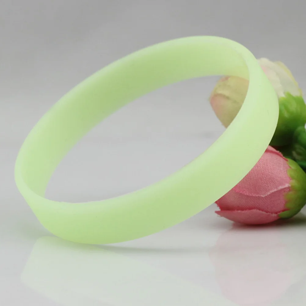 

12 Pcs Shine Silicone Bracelet Women's Wrist Band Sweat Festival Party Wristbands