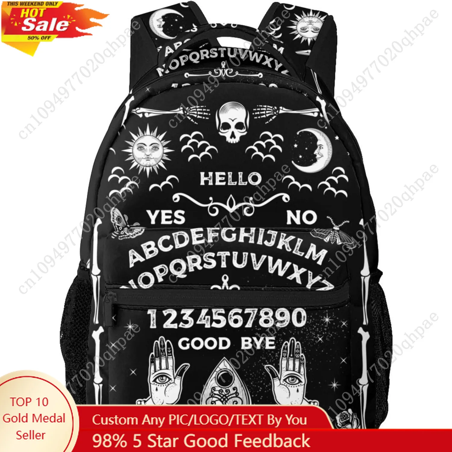

Board Gothic Goth Backpack For School Laptop Bags Bookbag Big Casual Daypack For Student Girls Boys Kids Teens Travel Spor