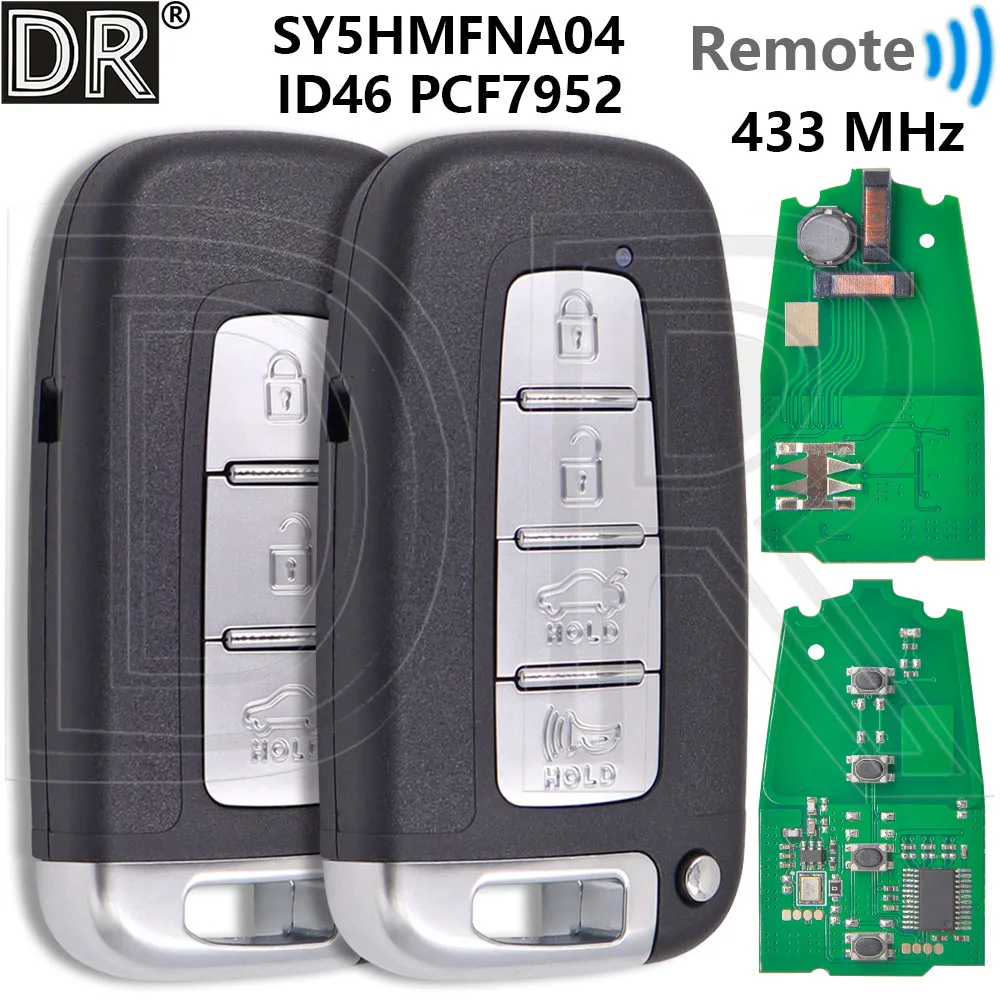 

Great ID46 PCF7952 315/433MHz Car Remote Key For Hyundai Sonata Genesis I30 IX35 Veloster Equus Kia Optima Soul Forte Sorento