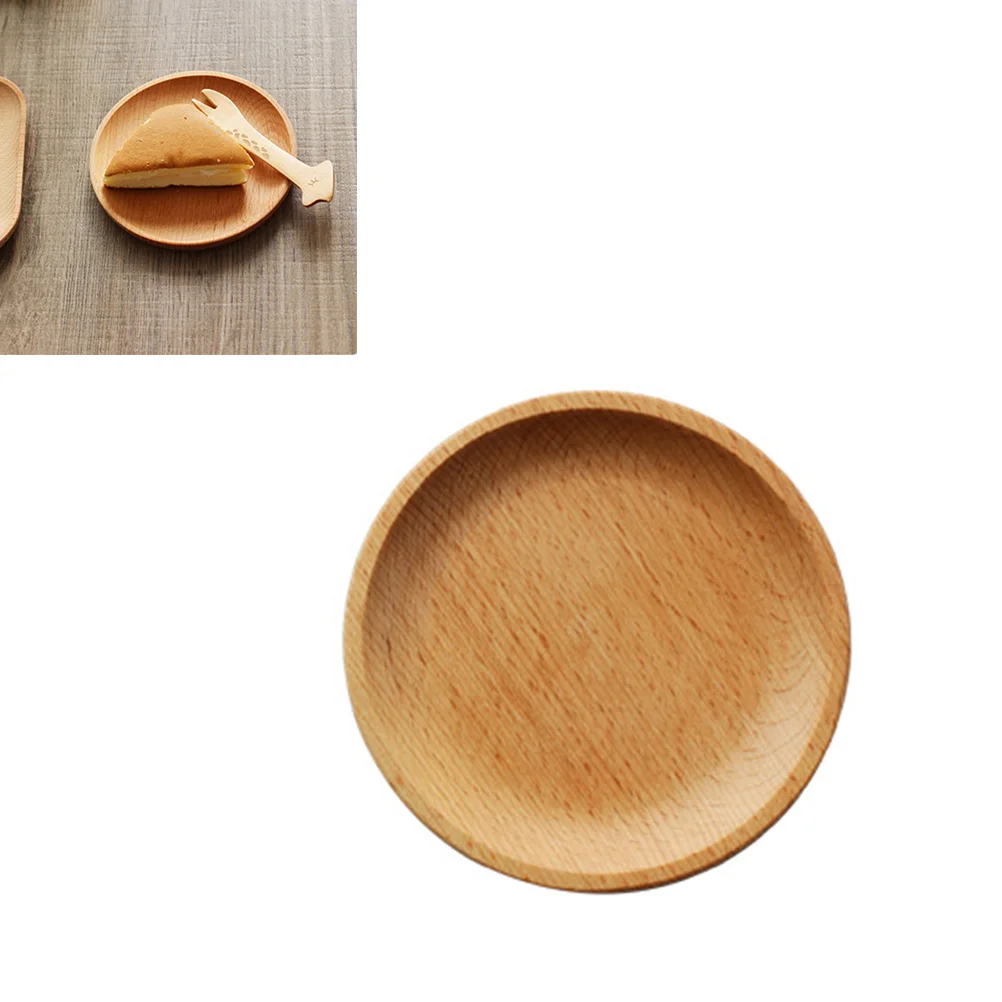 12 CM Tray Japanese-style Baby Snack for Restaurant Dinner Platter Wooden Bamboo Serving Dessert Plate Kitchen Japaneses Food