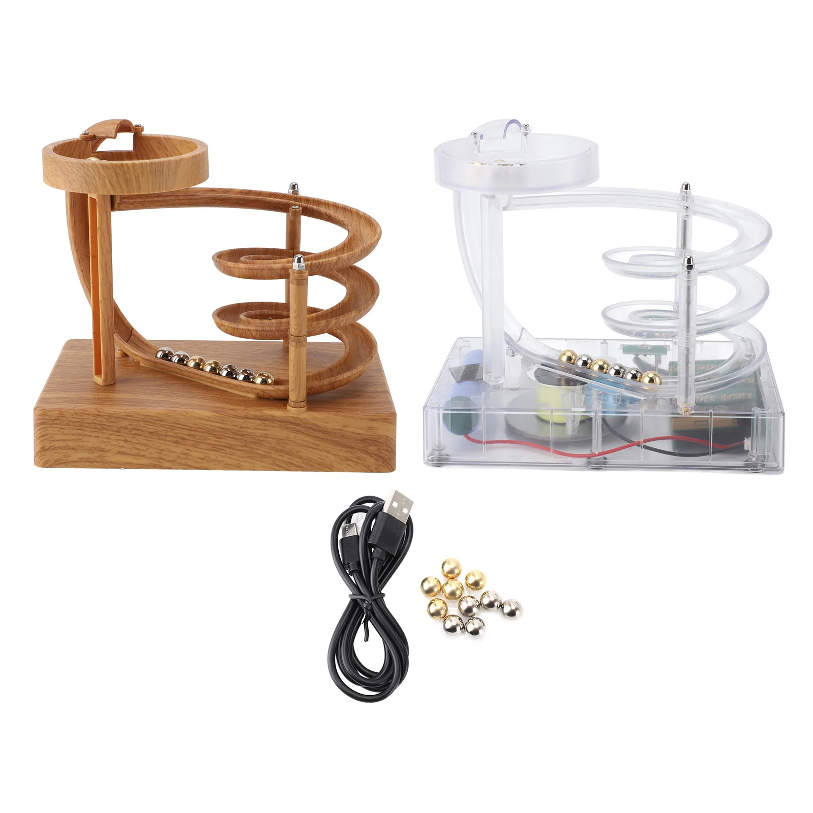 Art Perpetual Motion Machine Desk Ornament Desk Non Stop Rolling Ball Tabletop Dynamics Principle for Display