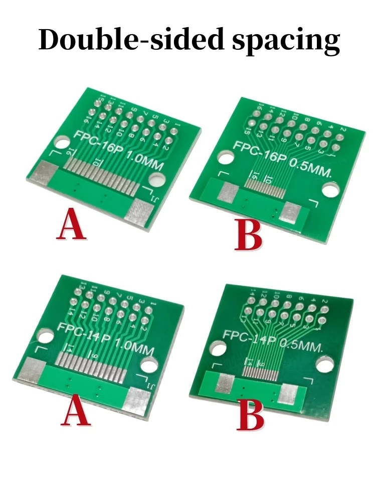 5PCS FFC/FPC conversion board 0.5/1.0MM to 2.54 Straight into the 6/8/10/12/14/16/20/24/26/30/34/40/50/60/80P empty board