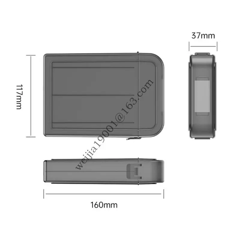 صندوق تخزين محرك الأقراص الثابتة آمنة لسيارة 3.5 بوصة يسهل ملئها في حقائب الظهر. H05A