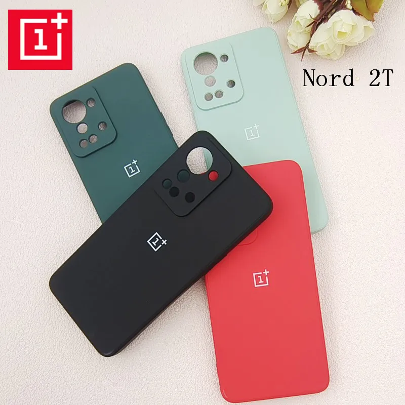 OnePlus Nord 2T 5G Case Liquid Silicone Soft Camera Protection Cover For One Plus Nord 2T 1+ Full Dustproof Shockproof TPU Shell