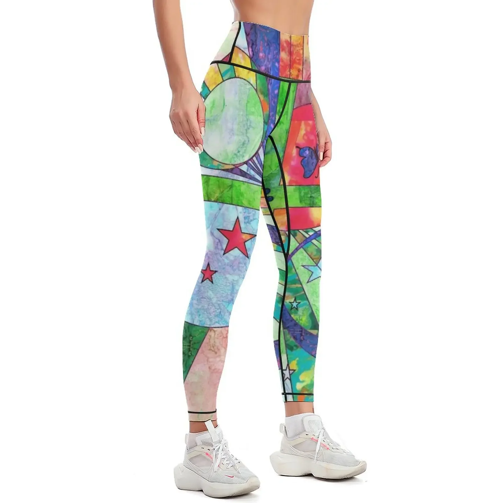 Happy Happy Joy Joy Leggings push up tights for workout shorts Fitness clothing sport pants Womens Leggings