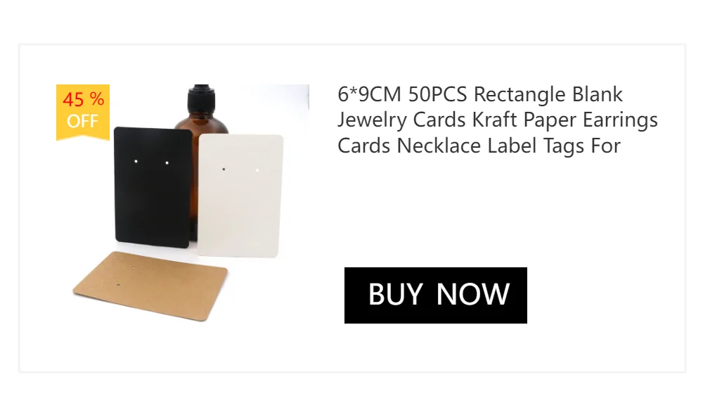 30 Pieces Blank Kraft White Brown Black Earring Necklace Envelope Pouches Gift Box Jewelry Packing Holder Display Organizer