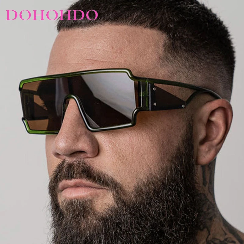 

DOHOHDO New Fashion Retro Oversized Square Sunglasses For Women Men Hollowing Out Frame Glasses Modern Shades UV400 Eyeglasses