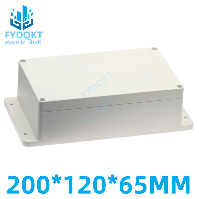 1pcs 200x120x75mm Plastic waterproof box Security power supply housing Electronic Case with ear outdoor