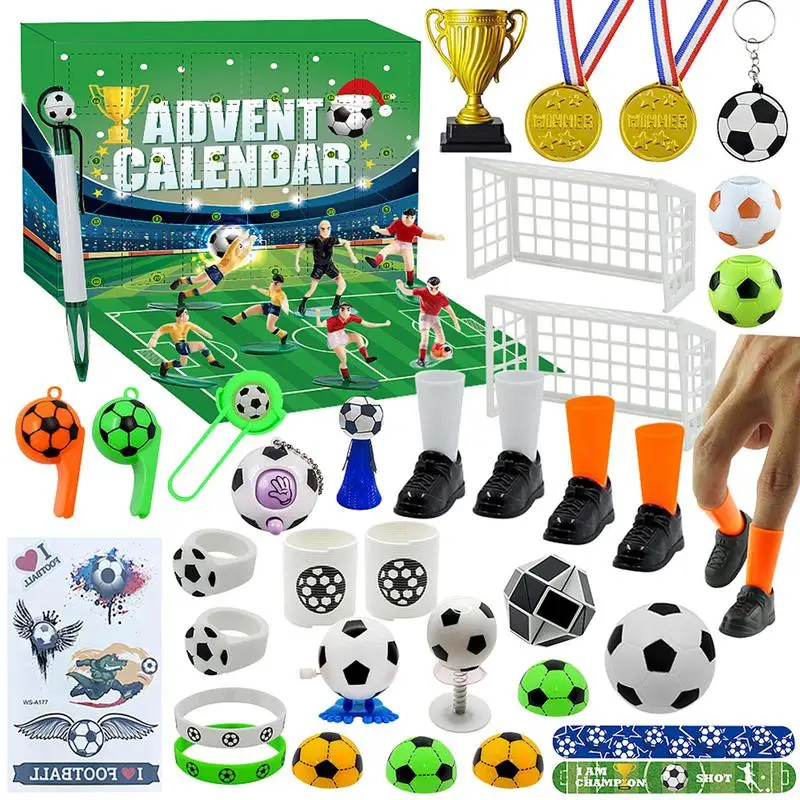 

Christmas Advent Calendar Blocks Stress Toys Building Blocks Football Theme Kids Blocks Stress Relief Toy Countdown To Christmas