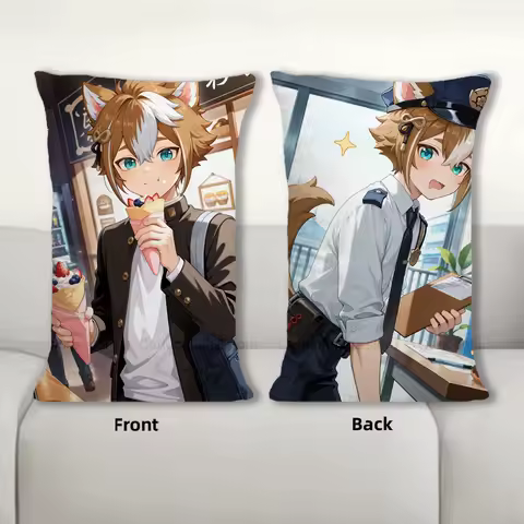 R18+ Dakimakura Anime Gorou Pillow Cover Sofa Cushion Double-side Print Throw Pillow Case 40X60cm