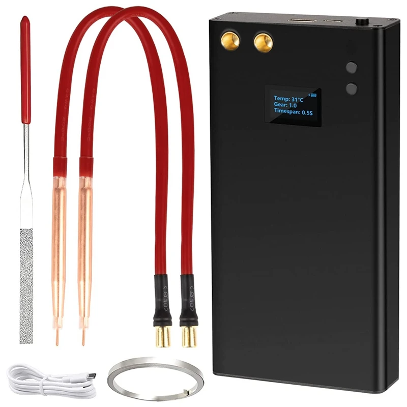 

Spot Welder Rechargeable, Portable Spot Welder Machine, Spot Welding Equipment Energy Storage 7500Mah For DIY Battery