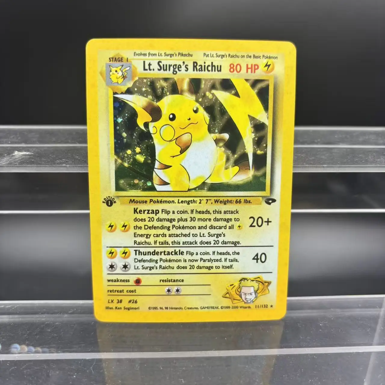 11 stks/set Ptcg Generatie 1 Gyarados Raichu Zapdos Ninetales Engels Flash Card Diy Zelf Gemaakt Anime Collection Card