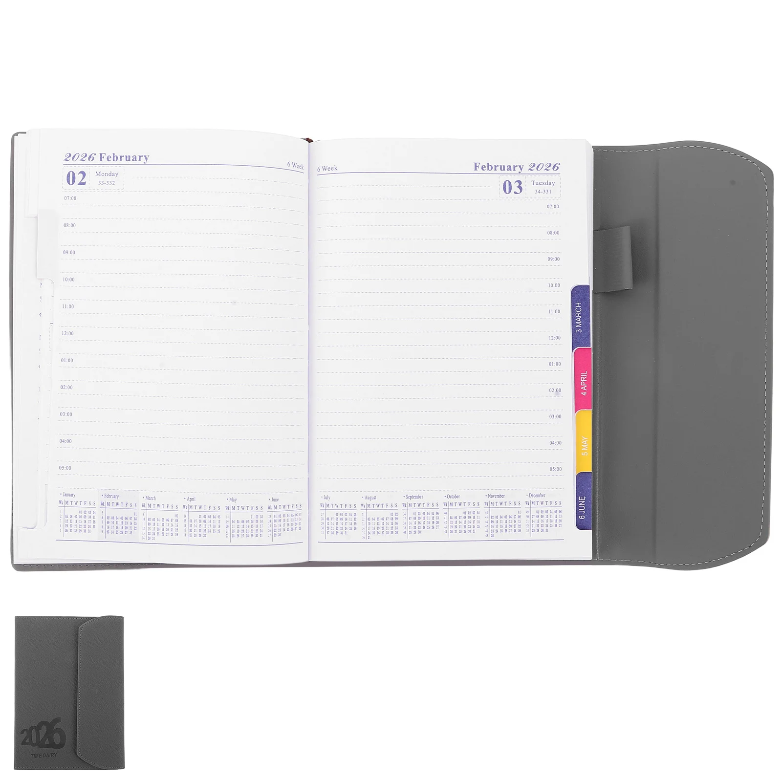 2026 دفتر مخطط يومي صفحة واحدة في اليوم كتاب موعد مع كتل زمنية كل يوم لإدارة المهام المدرسية في مكتب العمل #1