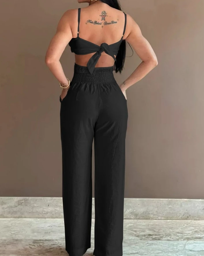 Dames Jumpsuits 2024 Nieuwe Sexy Bloemenpatroon Hemd Uitgehold Jumpsuit Mode Asymmetrische Hals Hoge Taille Afslankende Jumpsuit