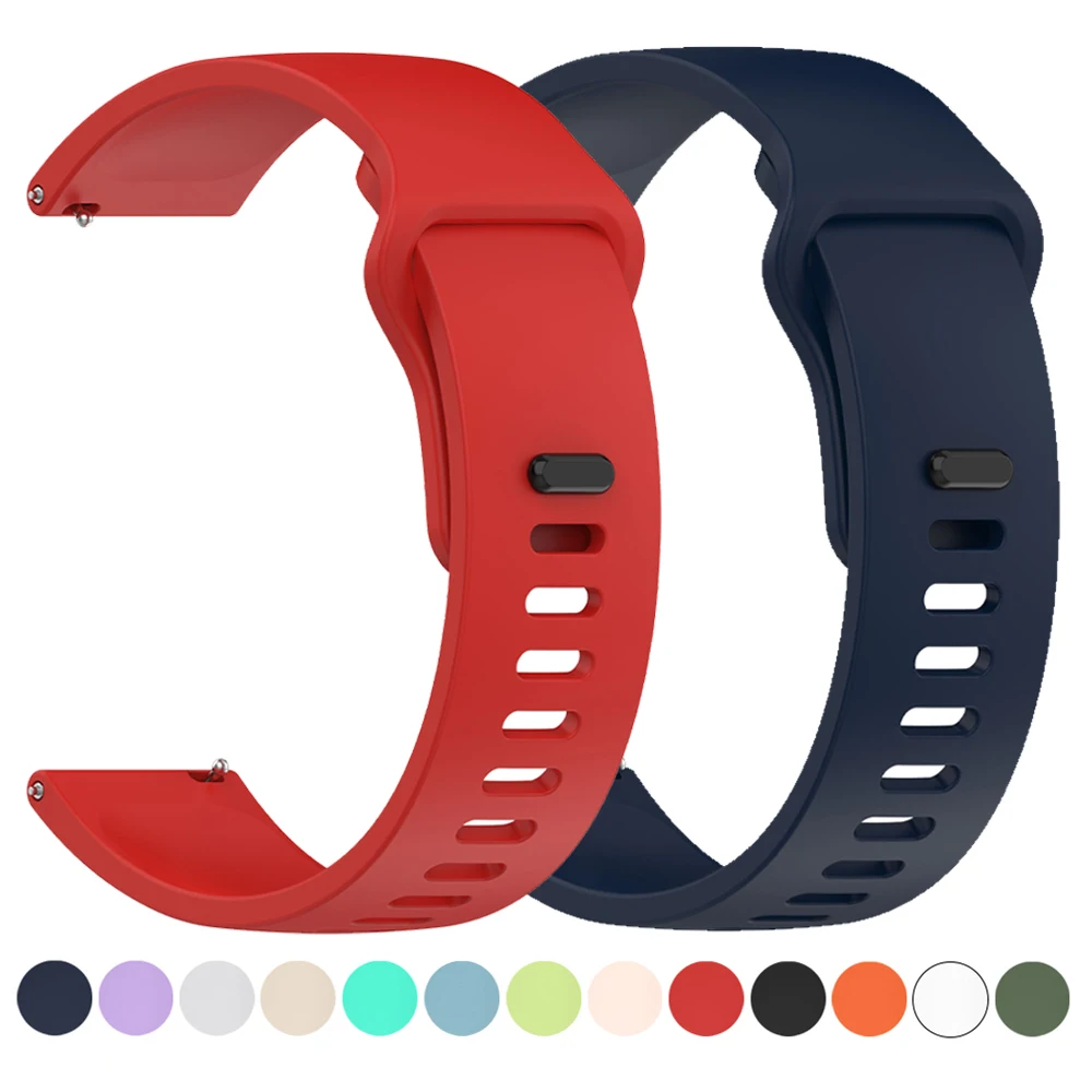 20/22mm weiches Silikonarmband für Huami Amazfit Active Max 48mm/Active 2/Bip 6 5 Bip 3 U/S Pop/Lite Smartwatch-Armband GTR GTS 4 3 2