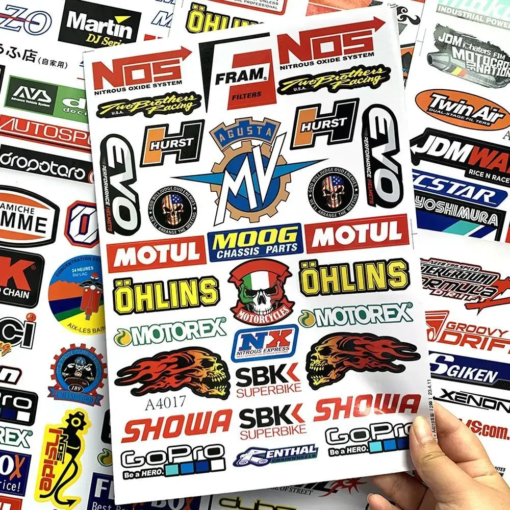 Motorcycle Sponsor Decals Large Size (29cm X 20.5cm) GPS WP SHOEI Car Petals and Other Anti-scratch Waterproof Decals