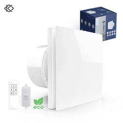 KCvents Ventilation Fan With Backdraft Damper and Remote Control For  Bathroom Room Kitchen Wall Mount Home ECO Friendly 4/6in